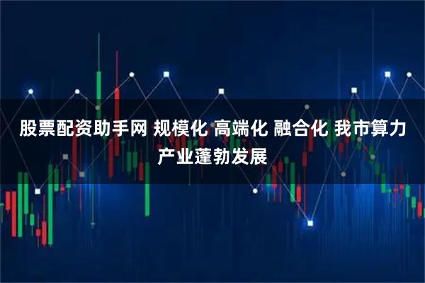 股票配资助手网 规模化 高端化 融合化 我市算力产业蓬勃发展